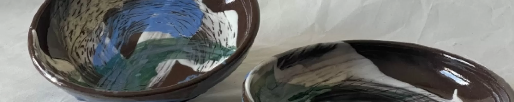 Sampler: Decorate a small Plate with Slip, Stain, and Underglaze!