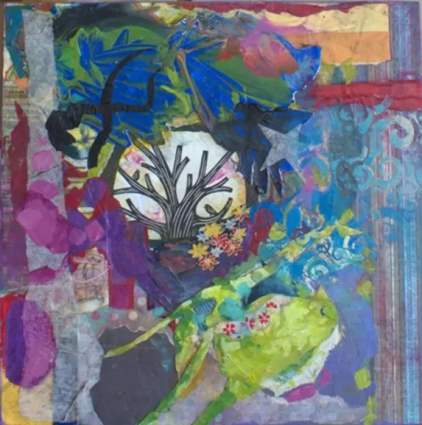 Multimedia |ages 18-25: mixed media collage and acrylic paint